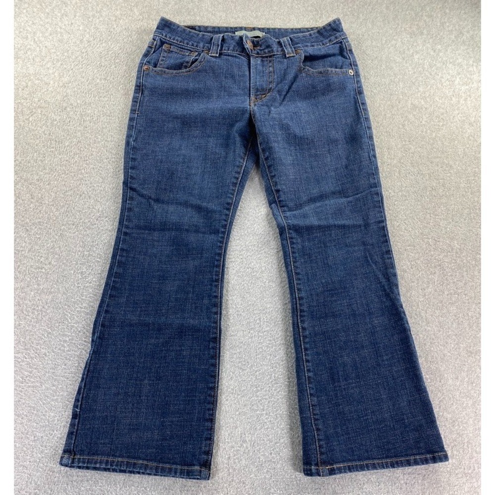Levi's 515 Flare Women's Size 12P M Flap Pockets Stretch Medium Wash Y2K Retro